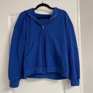 Royal blue zip up hoodie jacket